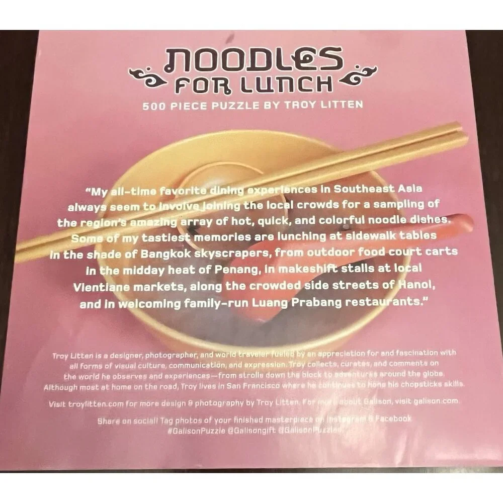 Galison Noodles For Lunch COMPLETE 500 Piece Puzzle 20